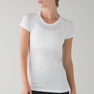 White lululemon swiftly tech scoopneck